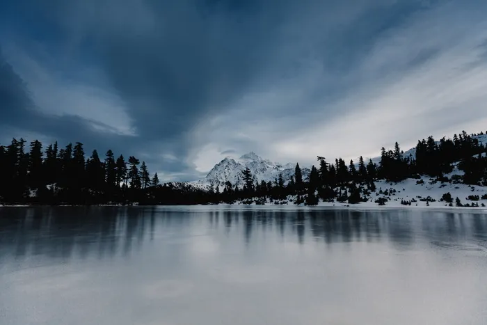 云，冷，湖，风景，山，自然，风景，天空