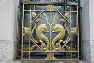 鱼、窗、格栅、金属、艺术、装饰品、铁、新斯科舍省