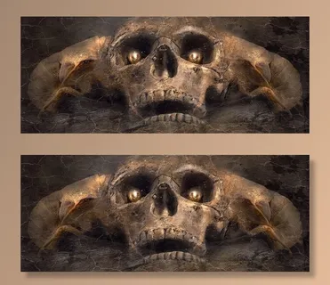 灰色、骷髅、数码、壁纸、奇幻、骷髅和交叉骨、恐怖、神秘