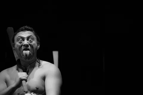 男子，持枪，皮卡克斯，粘住，舌头，毛利人，战士，武器