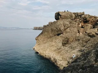 日本，yomitan son，1861 uza，巨石，攀登，湖泊，海洋，冲绳