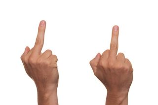 第二，人类，中指，手指，挑衅，反叛，冒犯，侮辱