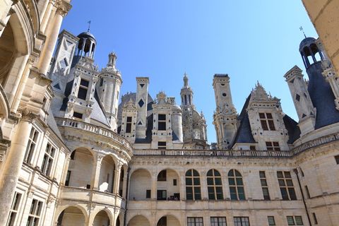 chambord，Chamteau de chambord，屋顶，城堡屋顶，窗户，壁炉，灯笼，法国