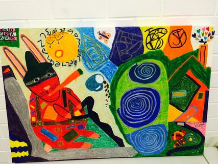 绘画、粉彩、混合媒体、艺术、多色、无人、特写、白天