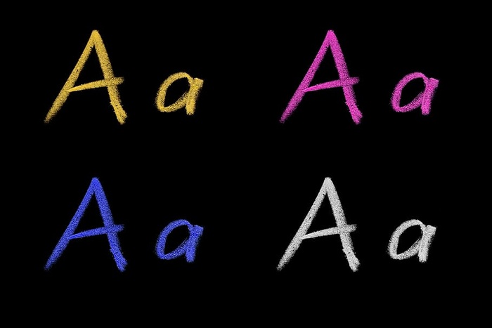 a、 字母、粉笔、黑色、手写、字母、字体、排版