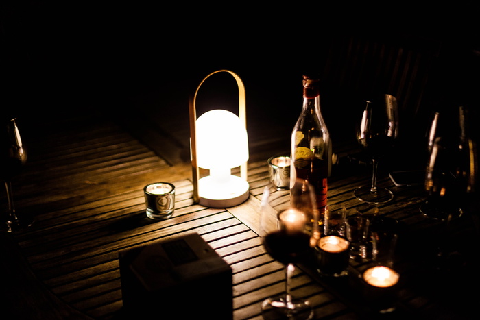 光，暗，酒吧，饮料，饮料，蜡烛，灯，聚会