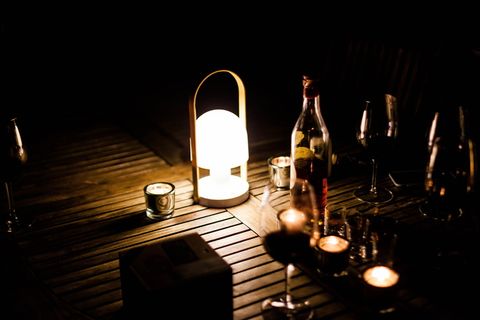 光，暗，酒吧，饮料，饮料，蜡烛，灯，聚会