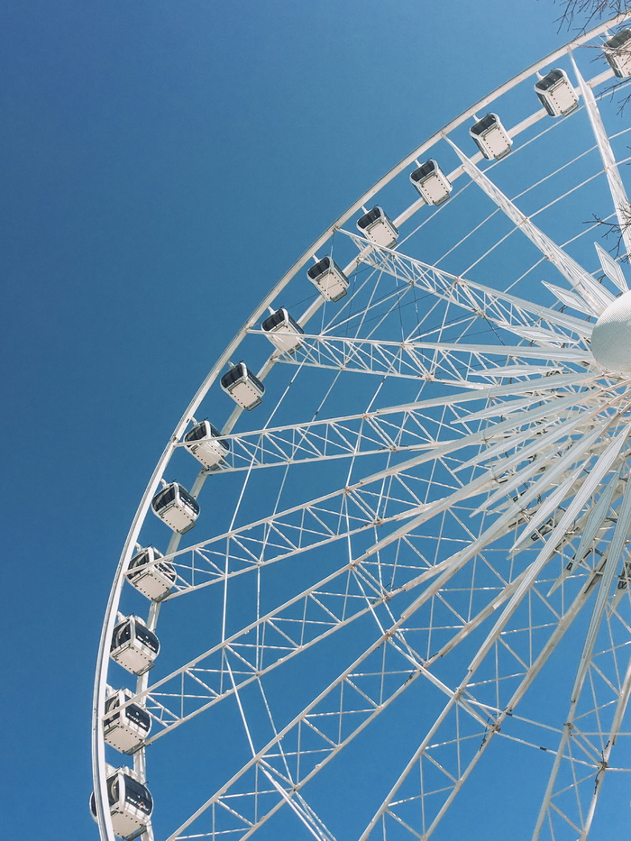 摩天轮的低角度摄影