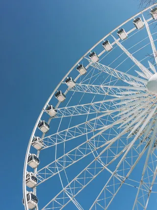 摩天轮的低角度摄影