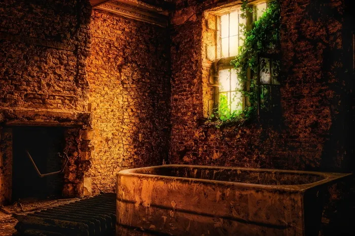 失落的地方，房子，别墅，房间，空间，砖石，神秘，忘记