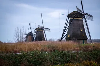 荷兰，kinderdijk，景观，荷兰，molina，clouds，mill，风力涡轮机