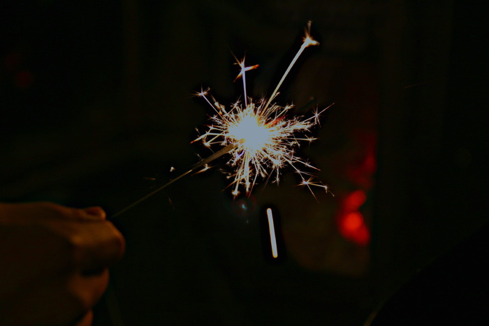 火花，庆祝，2017，新年，光明，光明，爆炸，节日