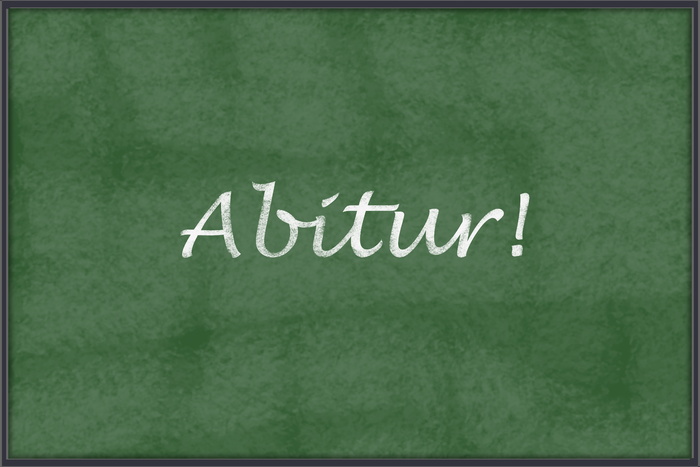 abitur!, 书面, 绿色, 板, 毕业, 结论, 学校, 写字板