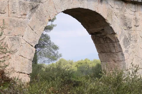 渡槽,of,塔拉戈纳,植物,拱门,建筑,白天,自然 渡槽,of,塔拉戈纳,植物,拱门,建筑,白天,自然