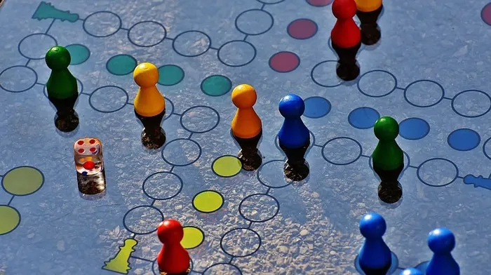 蓝黄棋盘游戏