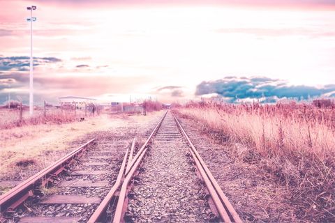 铁路轨道，自然，铁路，轨道，景观，背景，壁纸，设计