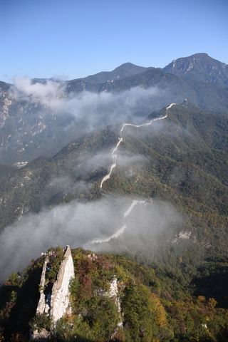 长城、云、雪、雾、山、自然之美、风景-自然、天空