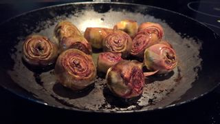 洋蓟，洋蓟宝宝，平底锅，厨房，食品，食品和饮料，准备，厨房用具