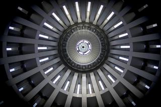 壁纸, 圆, 抽象, 生动, 圆顶, 里面, 现代, 雪城