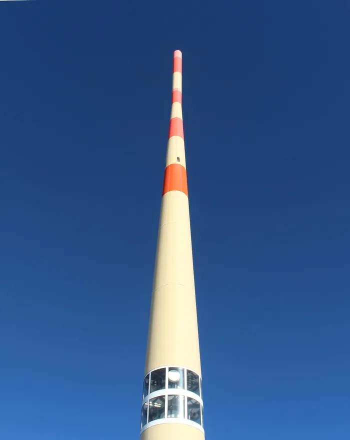 säntis，发射器，发射塔，电视塔，钢筋混凝土，天空，蓝色，晴朗的天空