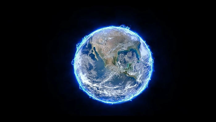 行星地球，电力，地球，行星，电力，能源，蓝色，太空
