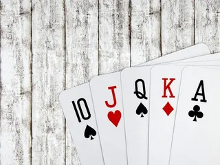 扑克牌插图、扑克、皇家同花顺、杰克、女士、国王、王牌、黑杰克