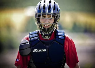 棒球，捕手，捕手面罩，制服，棒球捕手，设备，头盔，运动