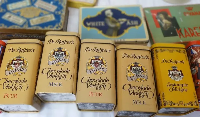 锡，盒子，盒子，金属，包装，容器，罐头，复古