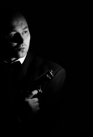 低调，枪，人，犯罪，肖像，人物，间谍，侦探