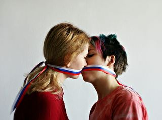 二，女人，接吻，亲吻，lgbt，女孩，女同性恋，女同性恋