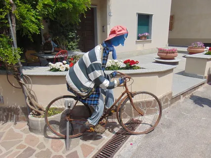 自行车手，雕塑，原创，自行车，运动，自行车，自行车之旅，搞笑