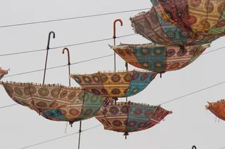 伞, 传统, 文化, 自然, 织物, 装饰, 古吉拉特, 装饰