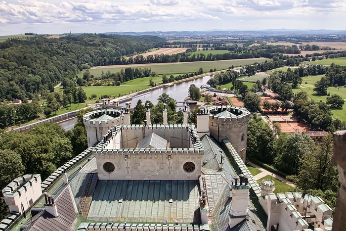 hlubokánad vltava she Fall，捷克*，船闸，历史，建筑，树木，建筑结构，工厂
