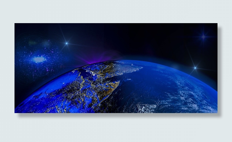 行星地球，3d，渲染行星，世界，空间，夜晚，自然，蓝色