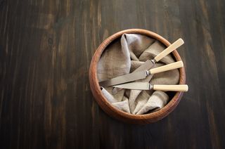 flatlay, 刀, 背景, 银器, 表, 银, 咖啡厅, 餐具