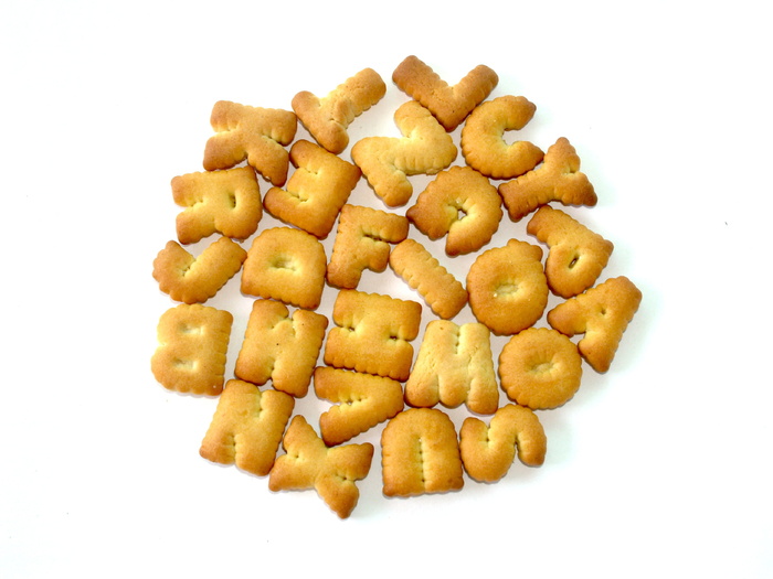 食物，字母表，饼干，字母，字体，烘焙，数字，饼干