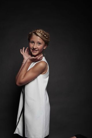 微笑，女孩，快乐，喜悦，高兴，内容，工作室，拍照