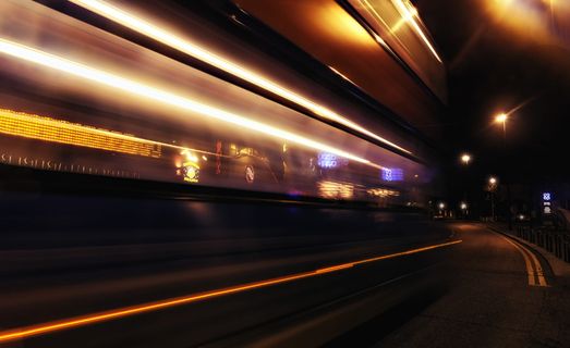 道路上车辆的延时摄影