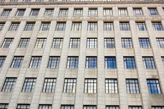 建筑、窗户、城市、账单、正面、反光、普通、窗户