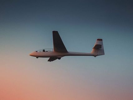 白色，飞机，天空，滑翔机，日落，飞机，飞行，运输