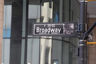 街道，曼哈顿，美国，美国，纽约，百老汇，通讯，文本