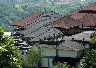 鸟瞰、景观、白色、灰色、寺庙、传统、巴厘岛、巴厘岛