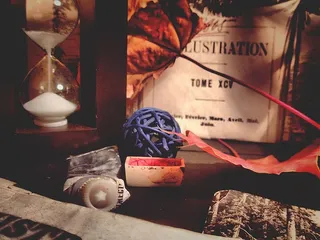 沙漏、艺术、手工艺、书籍、室内、出版物、无人、静物