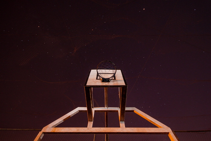 低视野，篮球，篮球，夜晚，天空，星星，黑暗，黑色