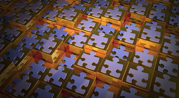 紫色, 拼图, 立方体, 立方体, 谜题, 几何, 摘要, 发光