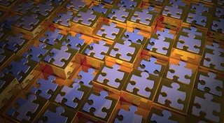 紫色, 拼图, 立方体, 立方体, 谜题, 几何, 摘要, 发光