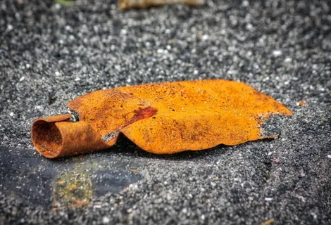 铁铲，铁锈，老旧，废弃，城市，无人，街道