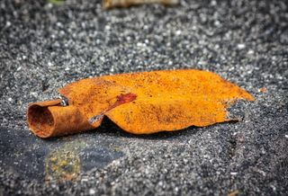 铁铲，铁锈，老旧，废弃，城市，无人，街道