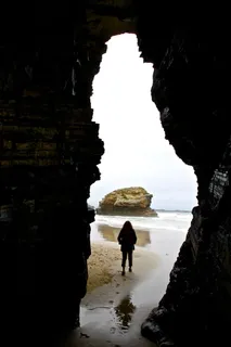 大西洋，海岸，海滩，岩石，岩石-物体，海洋，固体，岩层