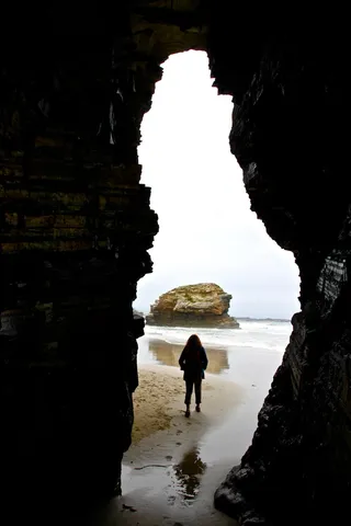 大西洋，海岸，海滩，岩石，岩石-物体，海洋，固体，岩层